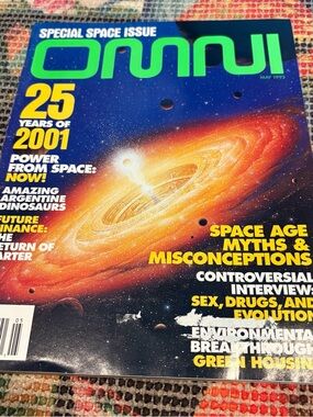 Vintage * OMNI Magazine May 1993 Special Space Issue Dinosaurs RETRO Green House